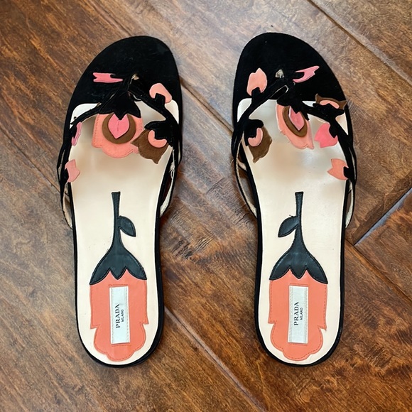 Prada 2008 Fairy Collection slip on thong sandal. NWOT - Picture 3 of 9